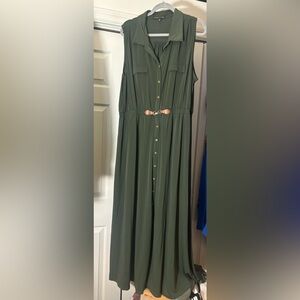 Always indigo size 3x olive green summer dress